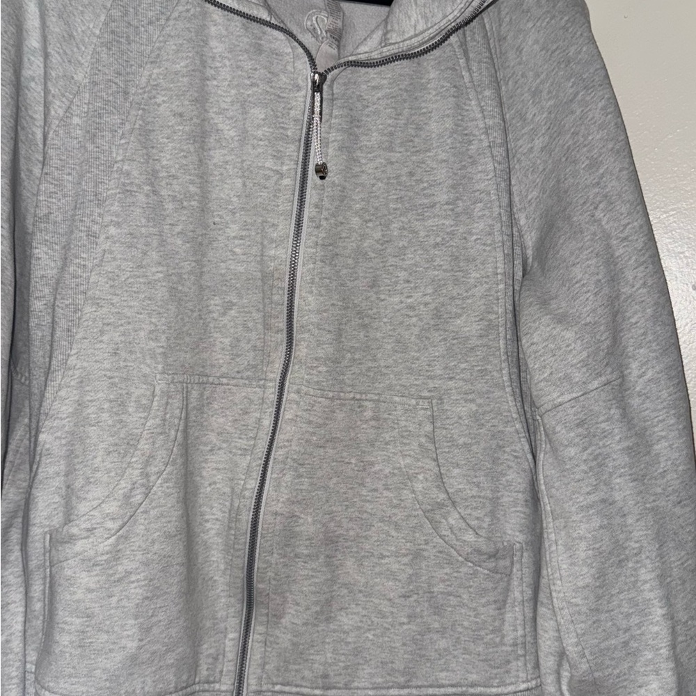Lululemon - Scuba Oversized Funnel-Neck full zip- color heathered grey
